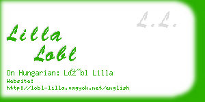 lilla lobl business card